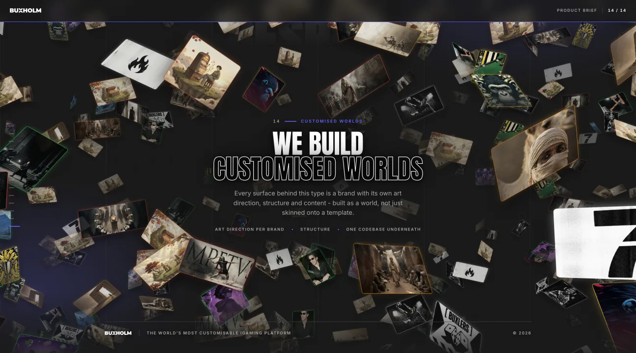 Buxholm casino product interface